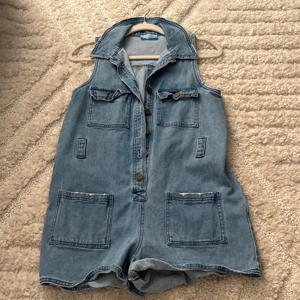 Denim Sleeveless Romper